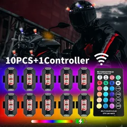 light Up the Night RGB LED Aircraft Strobe Lights for Motorcycles,Airplanes & Helicopters,Car. Control Color easy, recharg