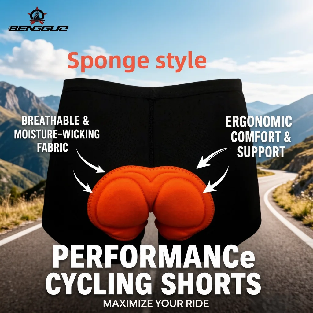 

Cycling Underwear Men's and women's cycling shorts with thickened sponge padding, comfortable and breathable Cycling Equipment
