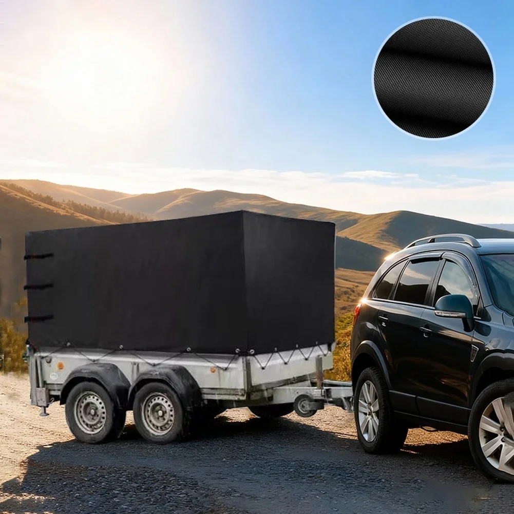 Oxford Fabric Cover Trailer Cover For Rainy Days Reinforced Stitching Weather Resistant Snow Protection Rain Shield