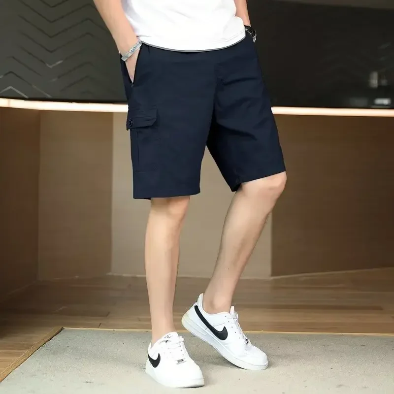 Summer Shorts Men's Five Quarter Cotton Shorts Loose Workwear Pockets Large Toe Sports Shorts Large Size Pure Cotton Shorts