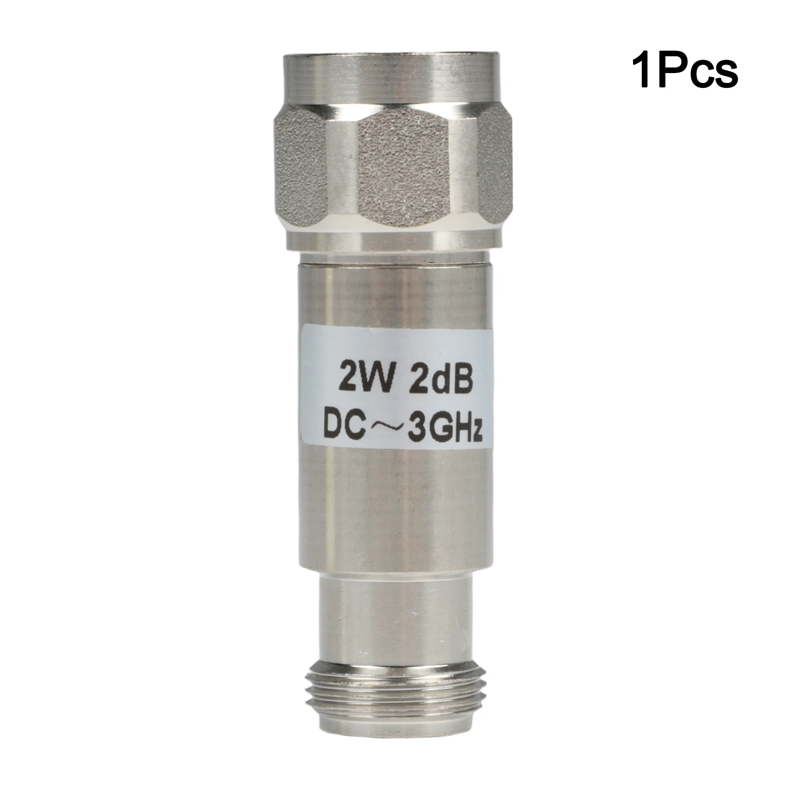 For Electronic Testing Color Silver 2W 50 Ohm Attenuator Standing Wave Ratio 1.20 Signal Input High Reliability