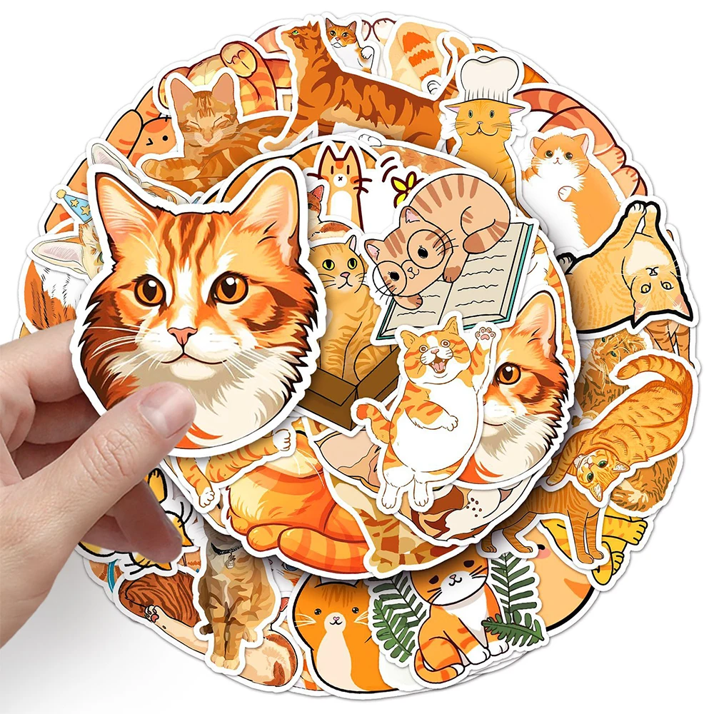 10/30/50pcs Cute Cartoon Felis Silvestris Catus Stickers Cat Decals DIY Laptop Phone Notebook Fridge Decoration Sticker Kids Toy