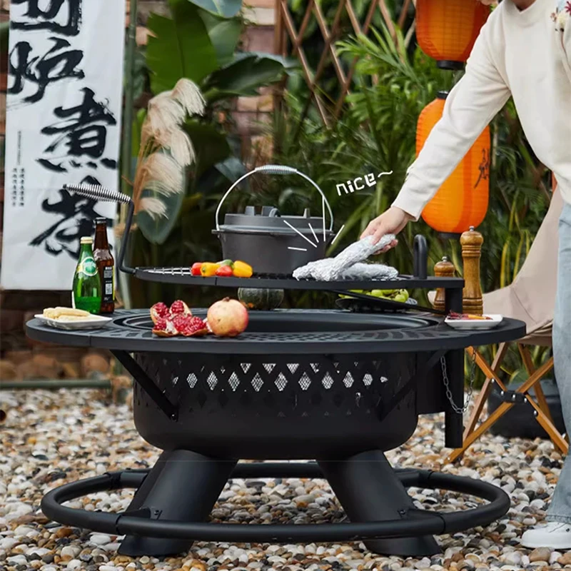 Garden wood stove outdoor heating stove winter stove tea barbecue stove home villa charcoal fire pot charcoal stove