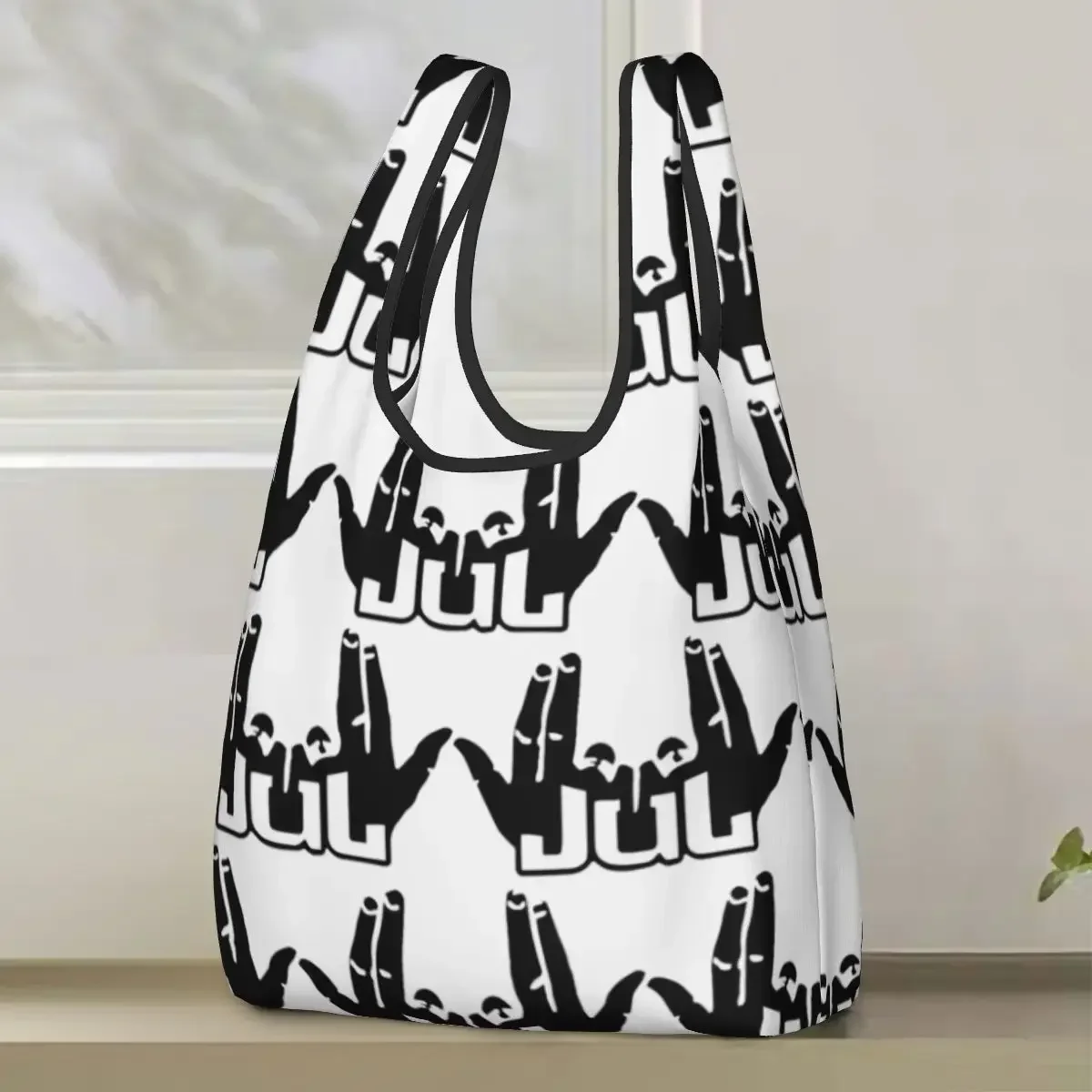 Jul Sign 2 Shopping Bag Portable Tote Bags Reusable Shoulder Shopper Bag Groceries Handbag