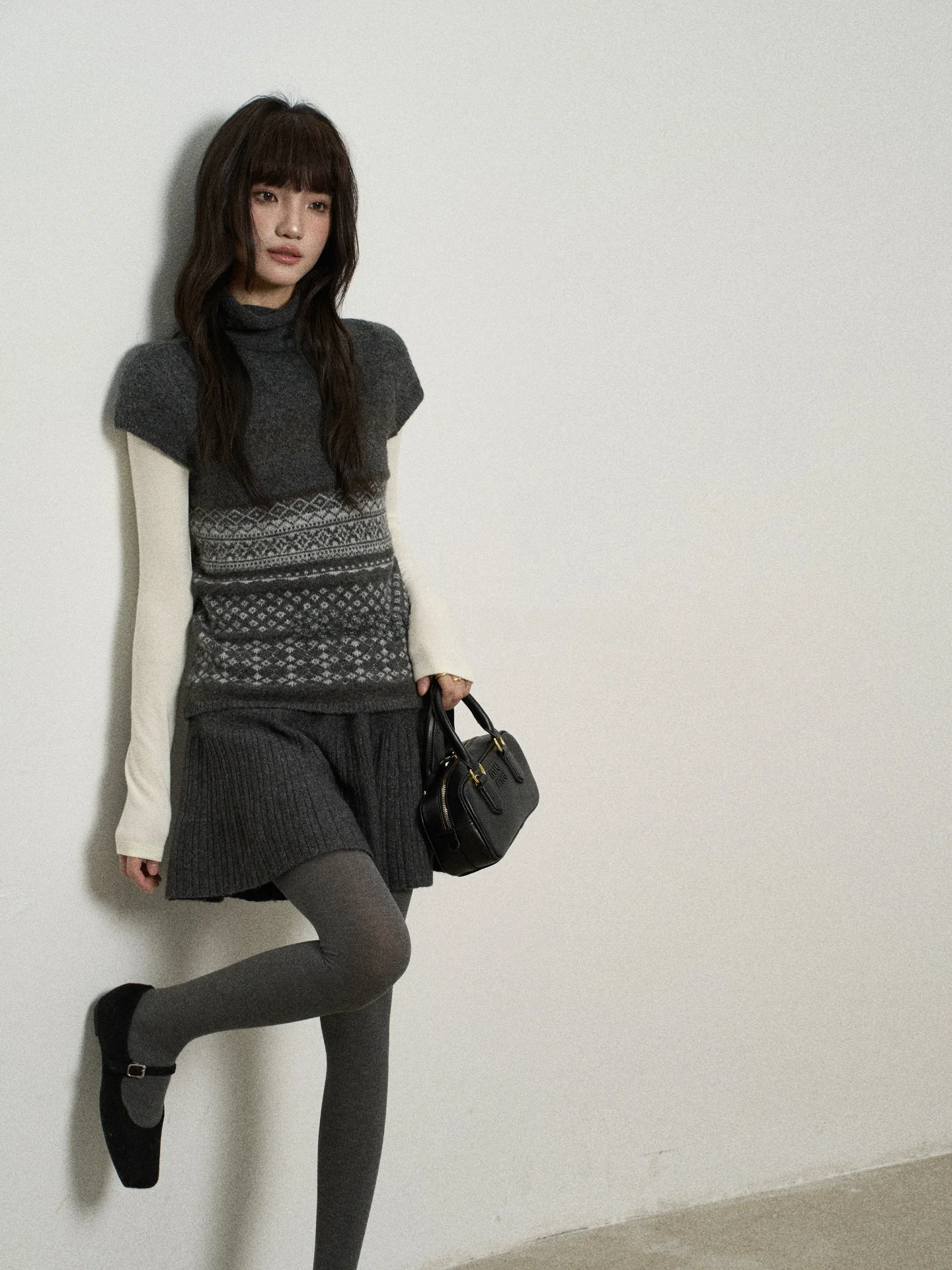 

Вязаный свитер с высоким воротником и ромбовидным узором для женщин, осенне-зимний, утепленный, стандартный крой, эксклюзивная онлайн-распродажа