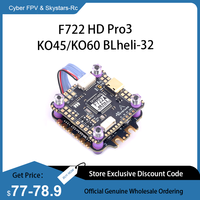 Skystars 3-6S Stack F722 Flight Controller BLheli-32 KO45/KO60 45A/60A ESC for FPV Racing RC Drone
