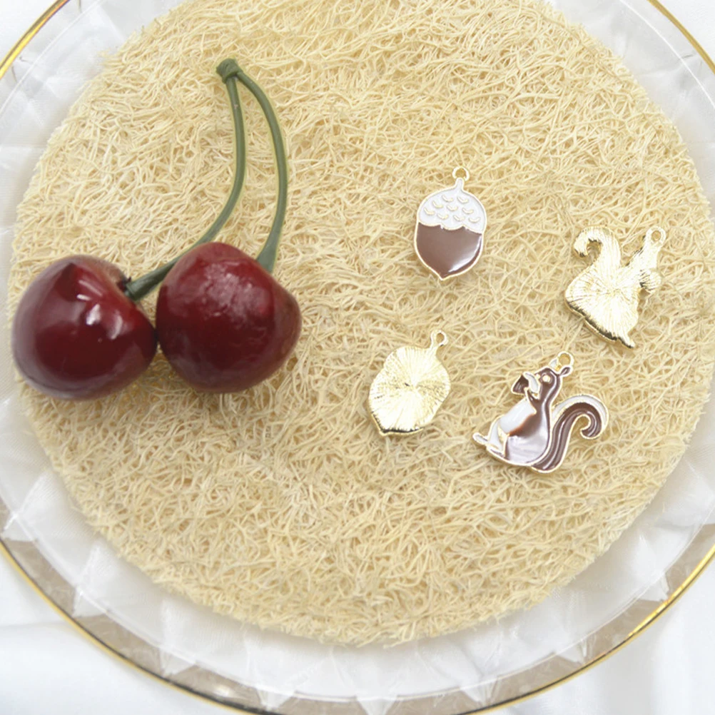 

20 Pcs Charm Squirrel Hanging Decoration Pine Metal Earring Charms for Jewelry Making