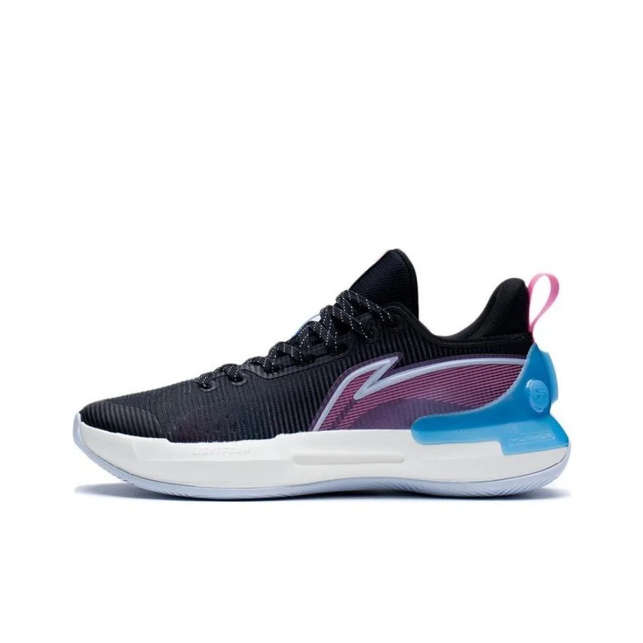 Li Ning YuShuai Retro Textile, Synthetic Leather, TPU Abrasion Resistant Breathable Low top Basketball Shoes Men's ABPS031-1