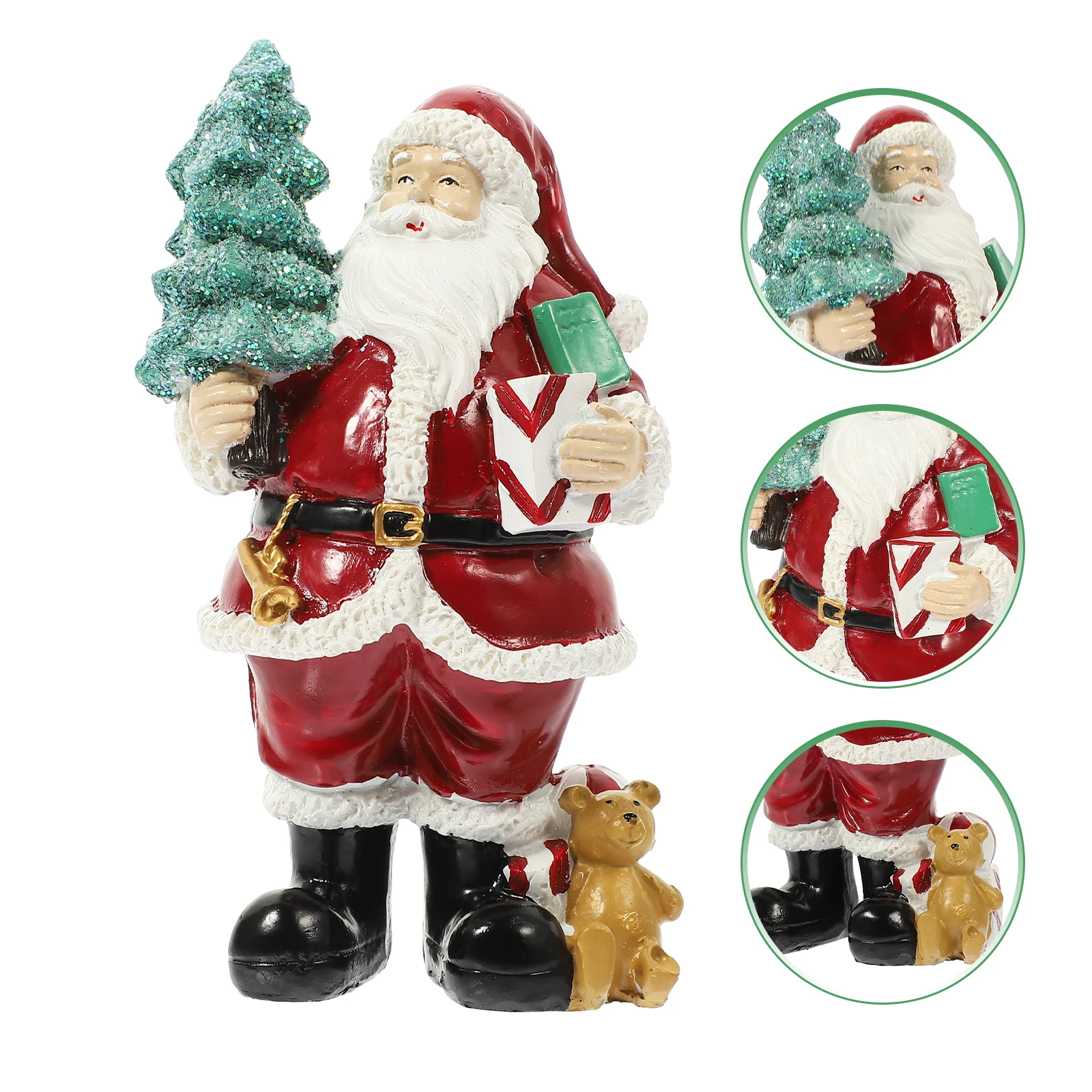 

Lovely Resin Santa Claus Christmas Decoration Xmas Party Supply Festival Home Tabletop Statues Desktop Landscape Gift