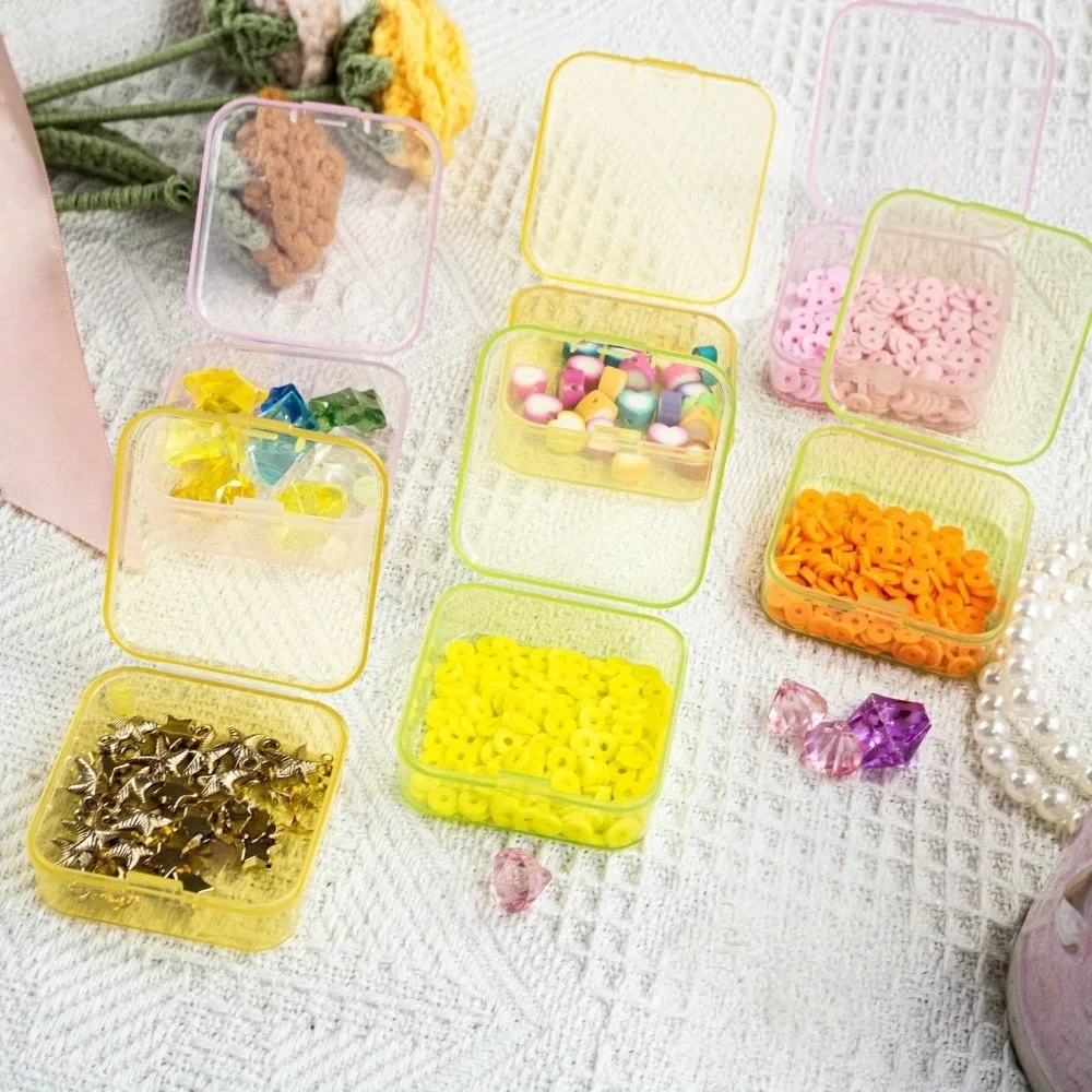 

12 Grids Jewelry Beads Storage Case Multi-Functional Plastic Rhinestone Nail Design Organize Colorful DIY Pudding Bean Container