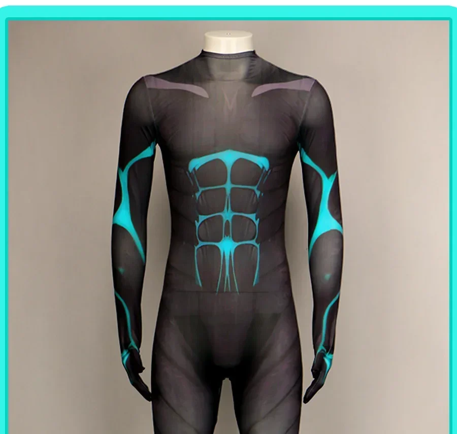 Anime Kaiju N. 8 Kafka Hibino Cosplay Zentai Uomo Slim Stampato Tuta Costume Halloween 3D Stampa Tuta Abbigliamento Fantasia