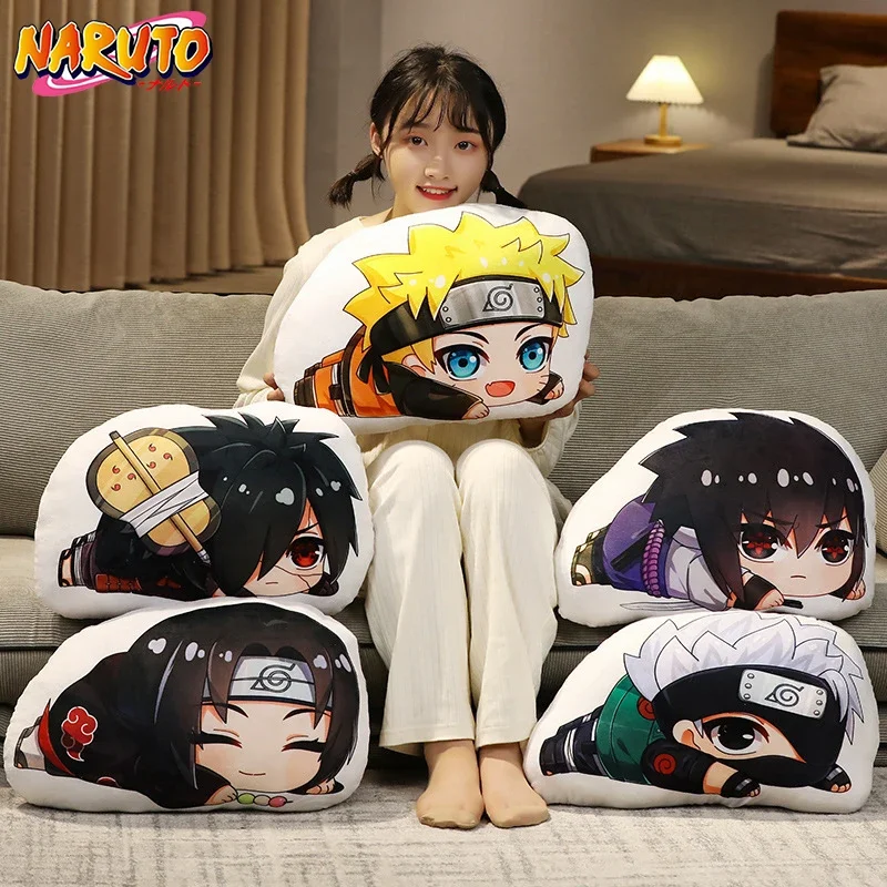 Naruto Anime Dolls Pillow Kawaii Sasuke Kakashi Itachi Uzumaki Naruto Cute Figures Peripheral Pendant Toys Pillow Gifts Girl Kid