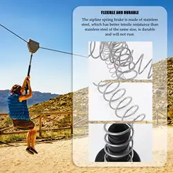 Zipline Spring Brake 165cm Stainless Steel Zip Line Spring Brake Heavy Duty Zipline Brake Speed Reducer Spring Brake