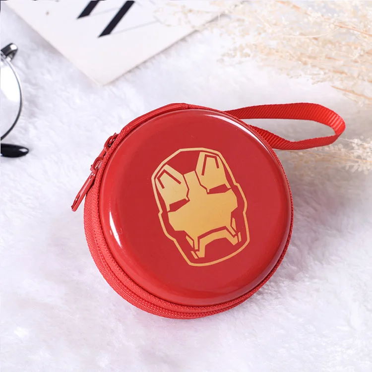 Marvel Spider-Man Across The Spider-Verse Coin Purses New Movie PVC Captain America Iron Man Headphones Storage Bags Mini Wallet