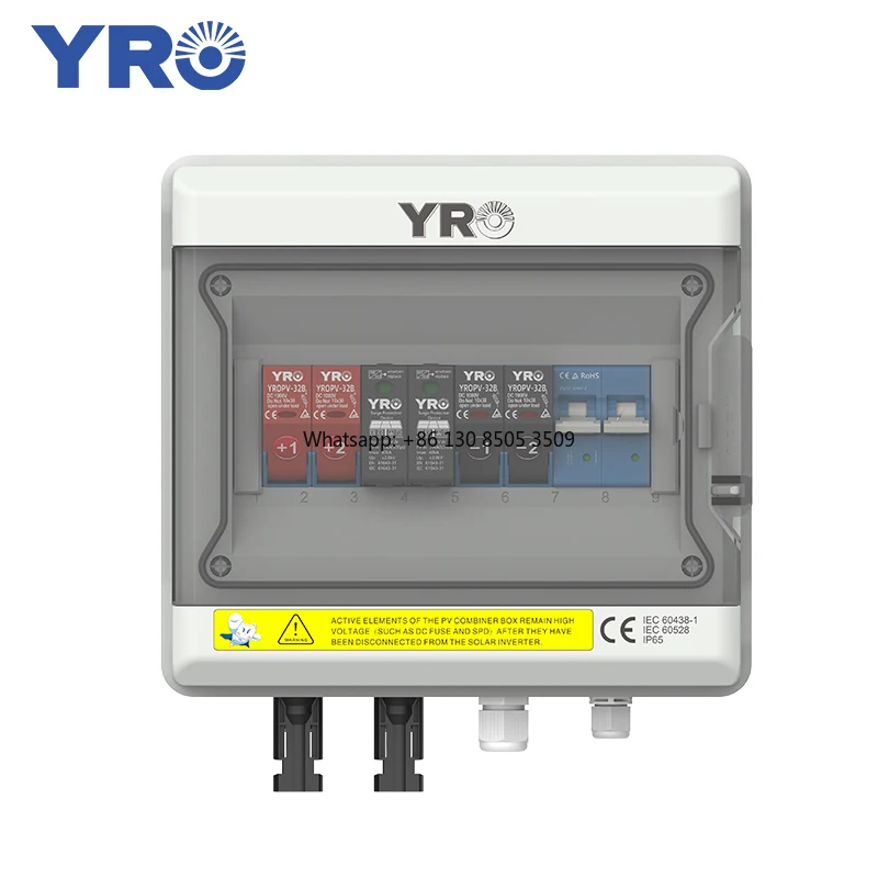 

2 in 1 Out 600V Solar System Combiner Box Outdoor Solar Energy Dc 2 Strings Ip65 Waterproof Caja De Combiner