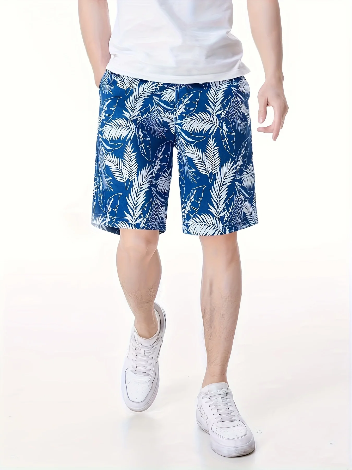 Men's Beach Pants Vacation Casual Cropped Pants Loose Thin Homewear