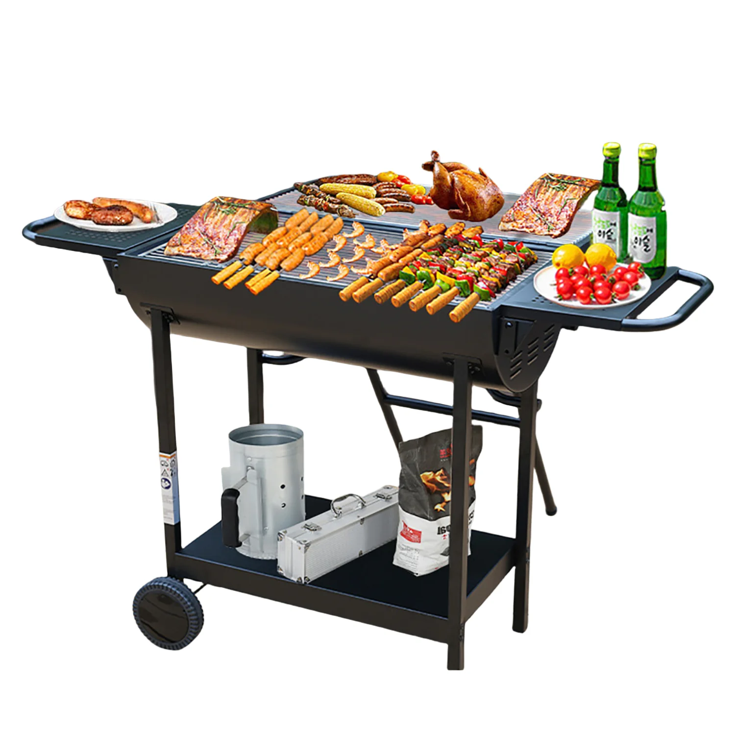 Large Double-Sided Outdoor Camping BBQ