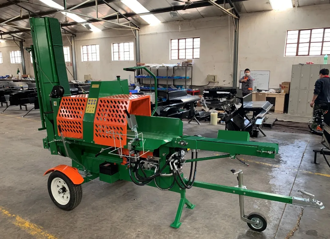 Forestry Machinery Hydraulic Automatic Log Splitter Firewood Processor With TUV CE Approved Engine Firewood Processor