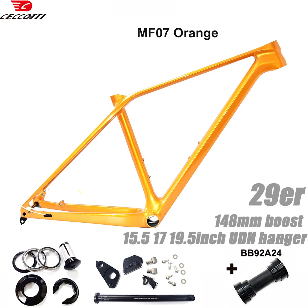 

CECCOTTI MF07 Chameleon Mountain Bicycle Frame 29er MTB With Full Inner Cable Design Bike Frame Carbon