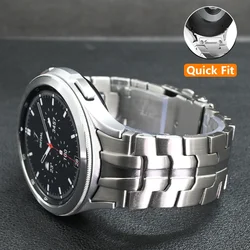 Quick Fit Stainless Steel Strap for Samsung Galaxy Watch 6 Classic 47mm 43mm 4/5/6 44mm 40mm NO Gaps Band for Galaxy 5 Pro 45mm