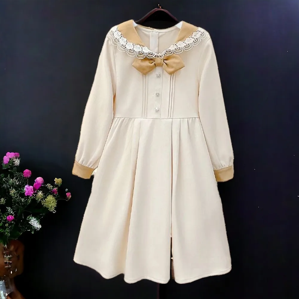 Teenagers Preppy Style Dresses For Girls Clothes Princess Party Spring  Autumn Long Sleeve Kids Clothing Vestido 6 8 10 14 Years