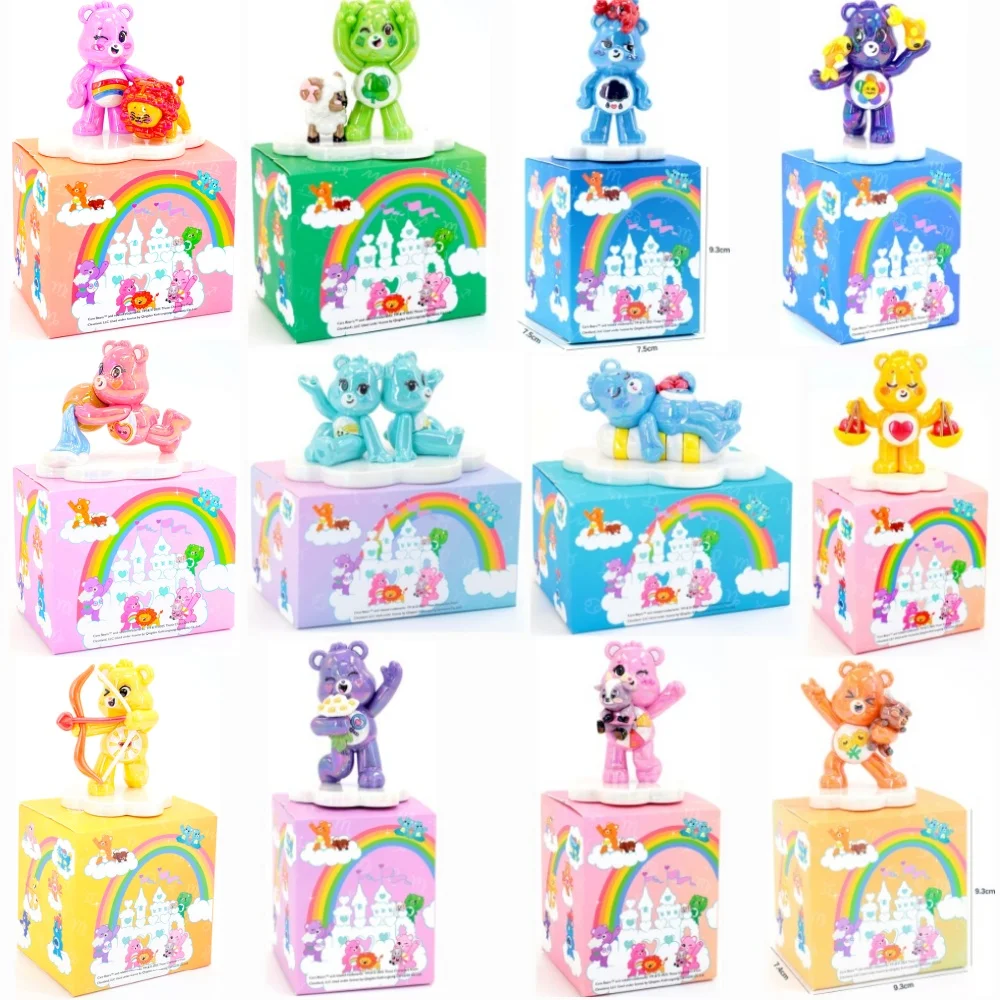 Коллекционная фигурка Care Bears: 12 знаков зодиака, мультяшный медведь, загадочная игрушка-сюрприз, украшение для рабочего стола, подарок для детей и фанатов