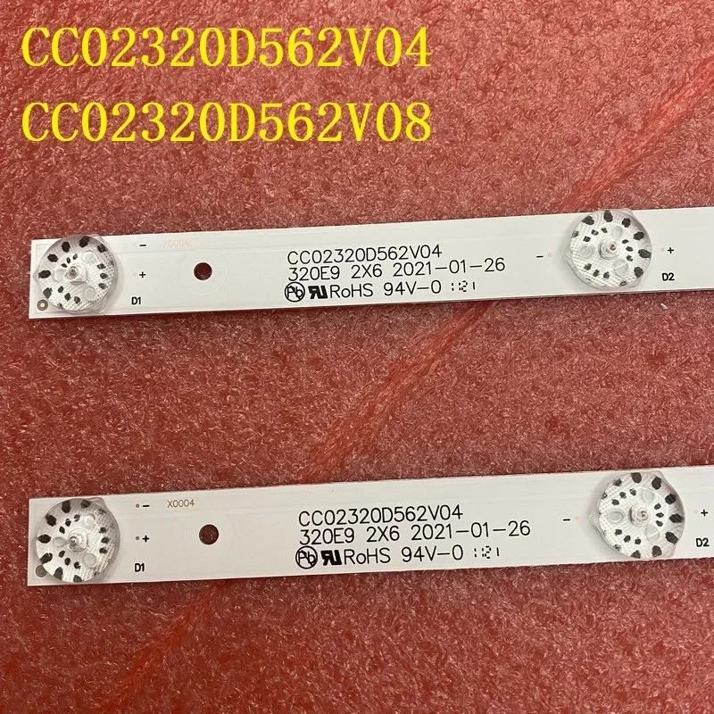 6LED LED Strips(2) For NVT-32H103W 32HT101X CC02320D562V04 CC02320D562V08 LC320DXY-SLA6 LSC32 32LED02T2M 32LED03T2M LE-8822A