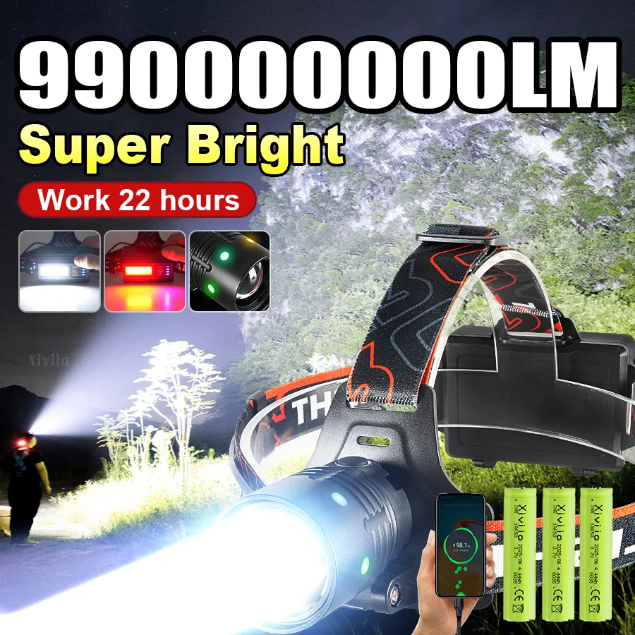 Headlamp Tactical Bright - Linterna Frontal LED de Alta Potencia