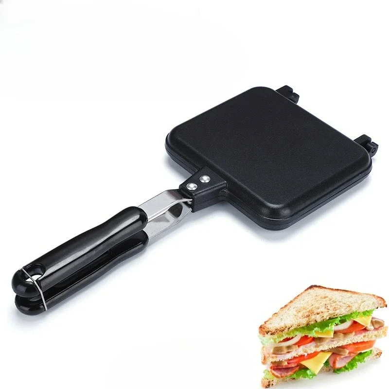 

Aluminum Alloy Sandwich Maker Pan Non-Stick Sandwich Grill Pan Double Sided pancake pan Household Detachable Hot Sandwich Maker