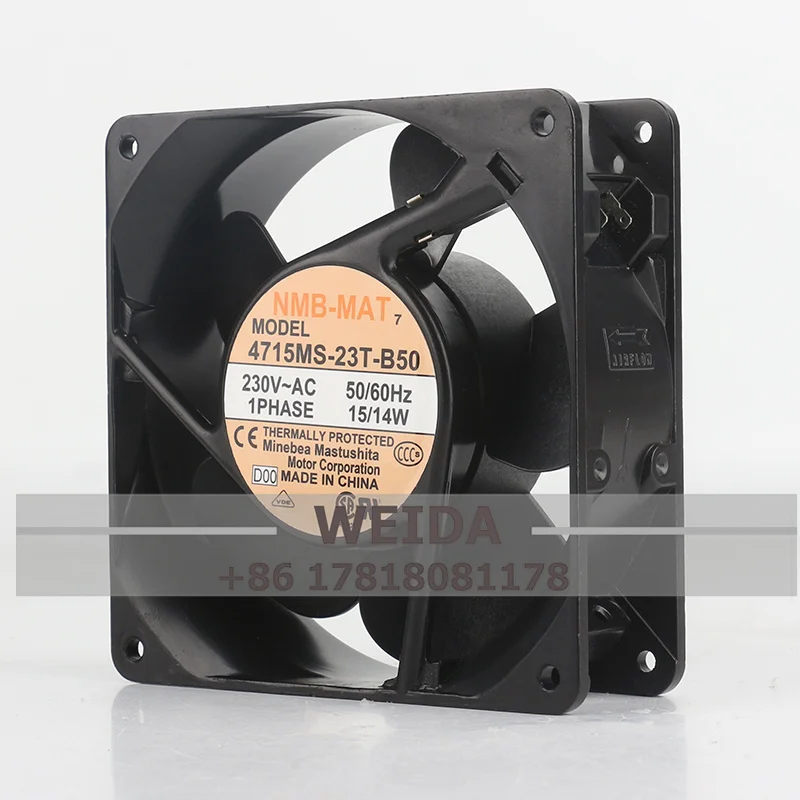 NMB Fan 4715MS-23T-B50/B40 120mm 230v 15/14W Small Ups Power Supply Cooling Fan Customized 12038 Ac Axial Fans 120*120*38mm