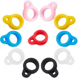 24PCS 6 Colors Anti-Lost Silicone Rubber Rings Holder Multipurpose Adjustable Cases Necklace Lanyard Replacement Pendant