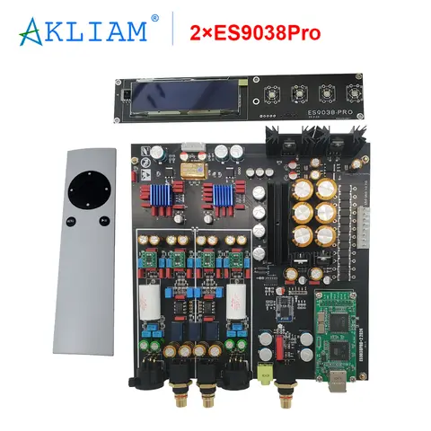 AkLIAM Dual ES9038Pro DAC Board Full Balanced LDAC QCC3084 Bluetooth 5.4 PCM384KHz Professional Decoder Board