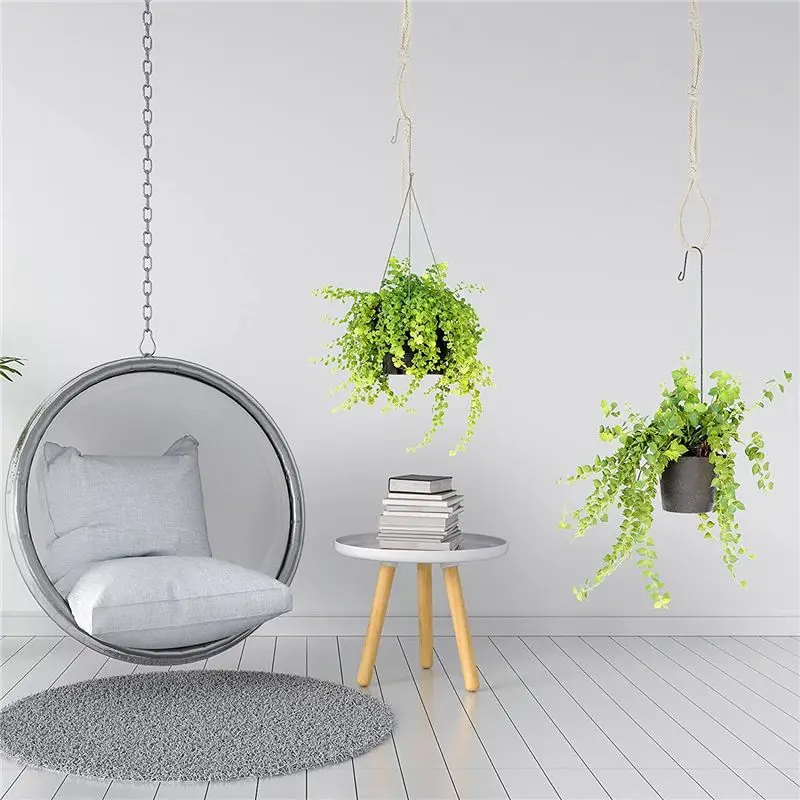 【NEW B63C】 4 Pieces Macrame Beige Plant Hanger Extender Rope Plant Hanging Basket Extender Large Hanging Plant Pot Holders (Beig