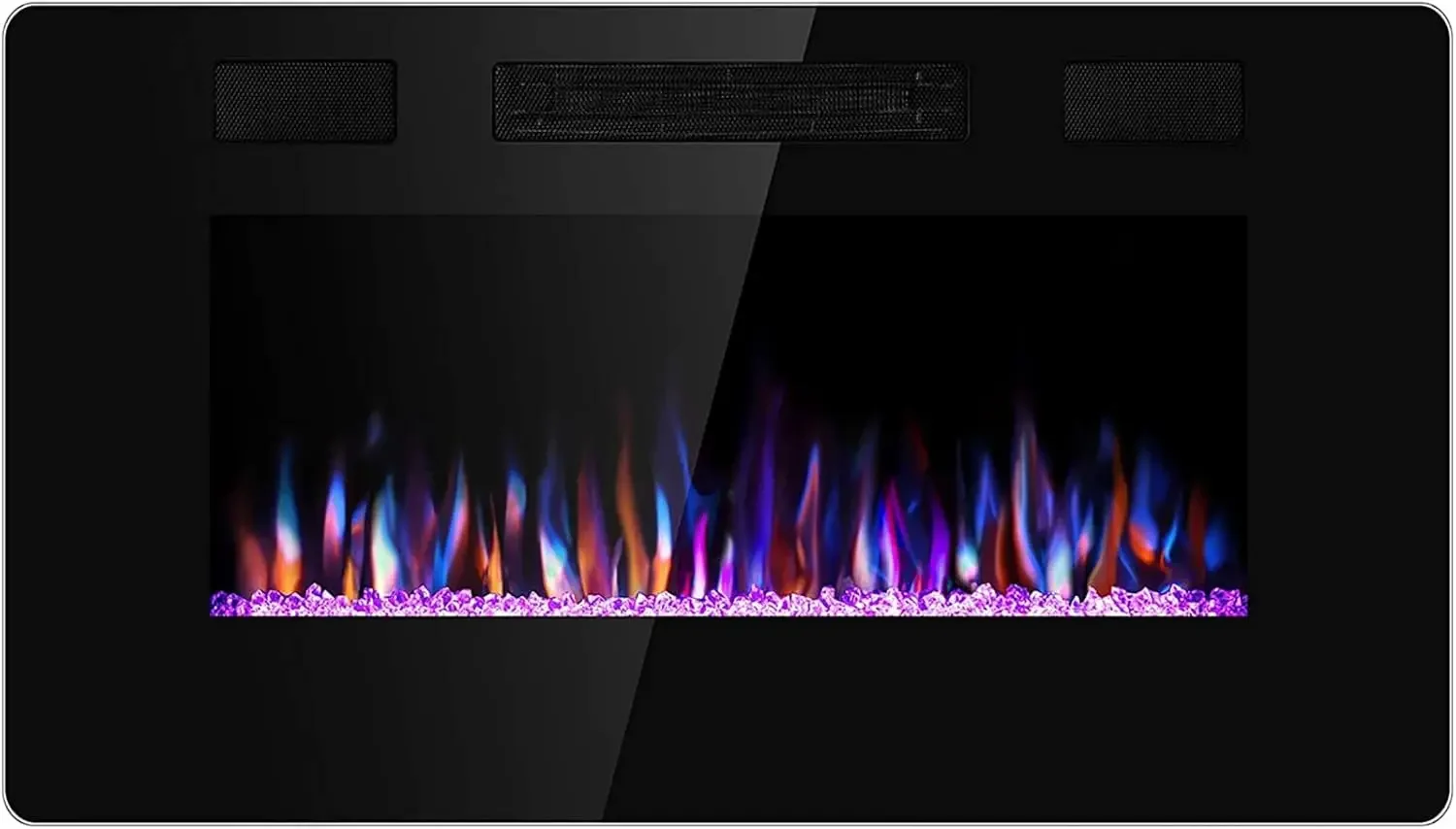 Star 30 Inch Electric Fireplace in-Wall Recessed and Wall Mounted, Fireplace Heater and Linear Fireplace with Multicol