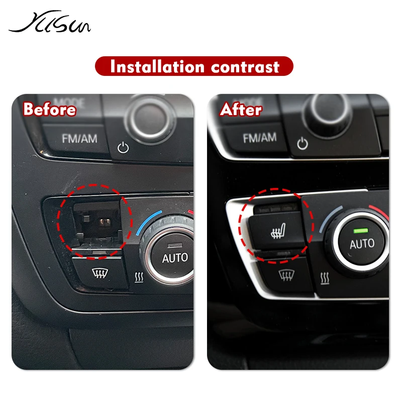 CD digital seat heating switch for BMW 3 Series F35 F30 F31 F34 2013-2019 air conditioning panel volume knob button