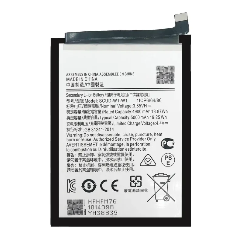 5000mAh High-capacity SCUD-WT-W1 Phone Battery for Samsung SM-A226 Galaxy A22 5G A22s 5G SCUD-WT-W1 WT-N1 Replacement Batteries