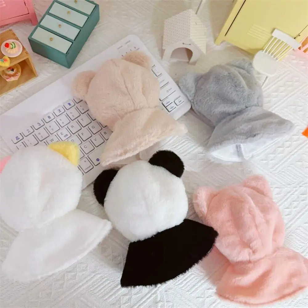 Traje de peluche de 10CM, ropa para muñecas, capa de felpa suave y encantadora, capa de dibujos animados Kawaii para niños