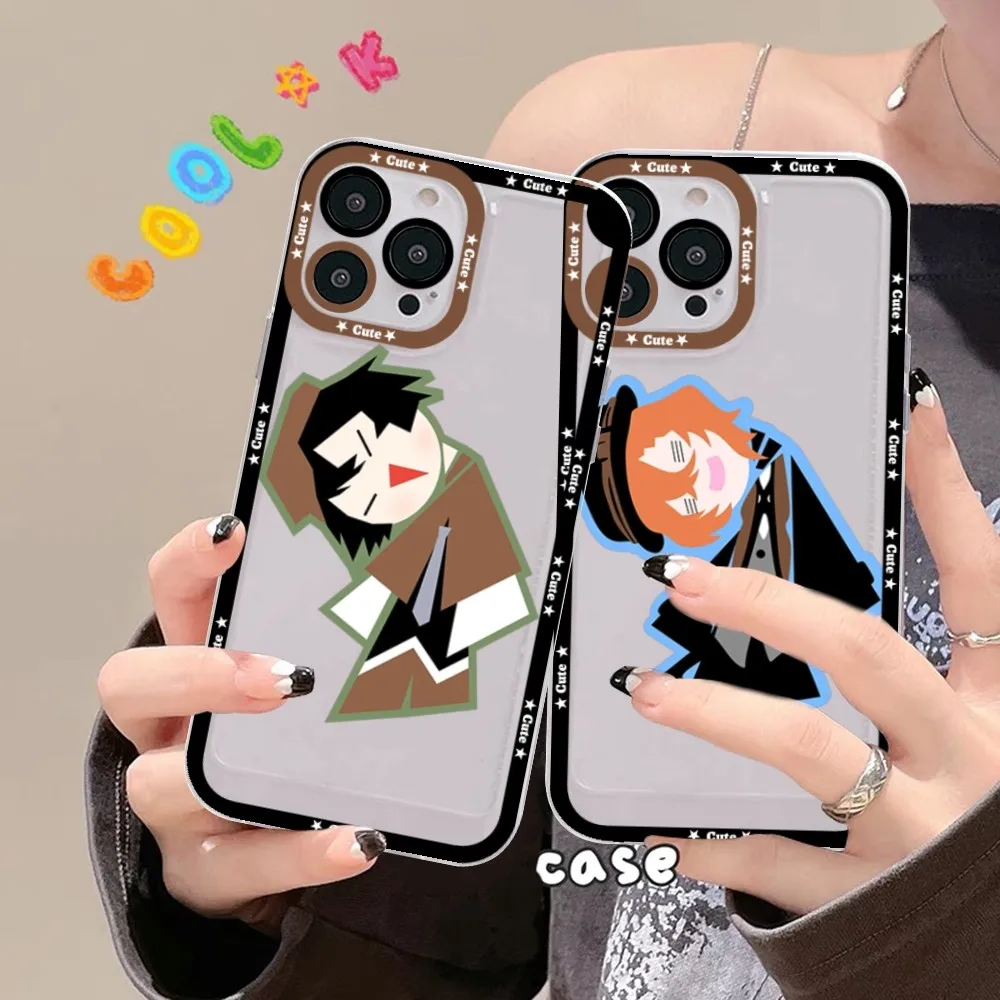 

Anime Bungou Stray Dogs Phone Case For iPhone 15 11 12 13 14 Mini Pro Max XR X XS TPU Clear Case