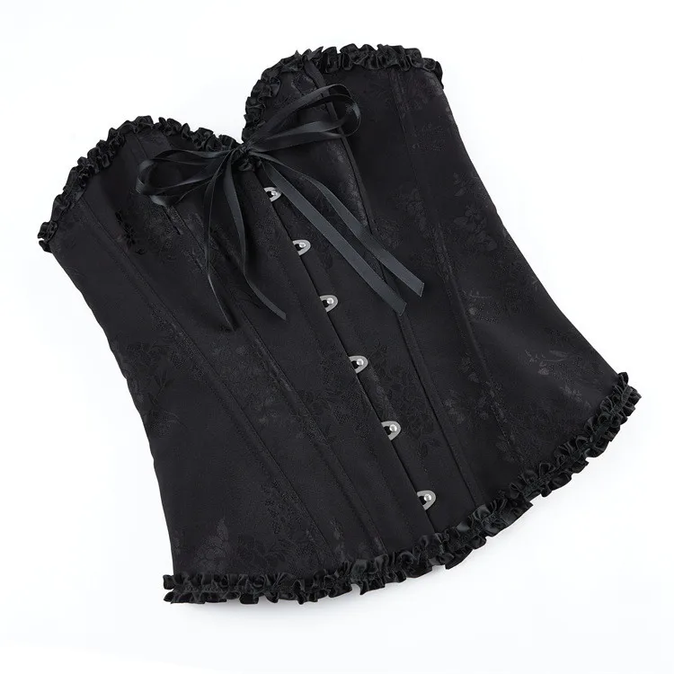 Women Gothic Underbust Corset Waist Trainer Slimming Bustiers Lingerie Shapewear Bones Basques Body Shaper