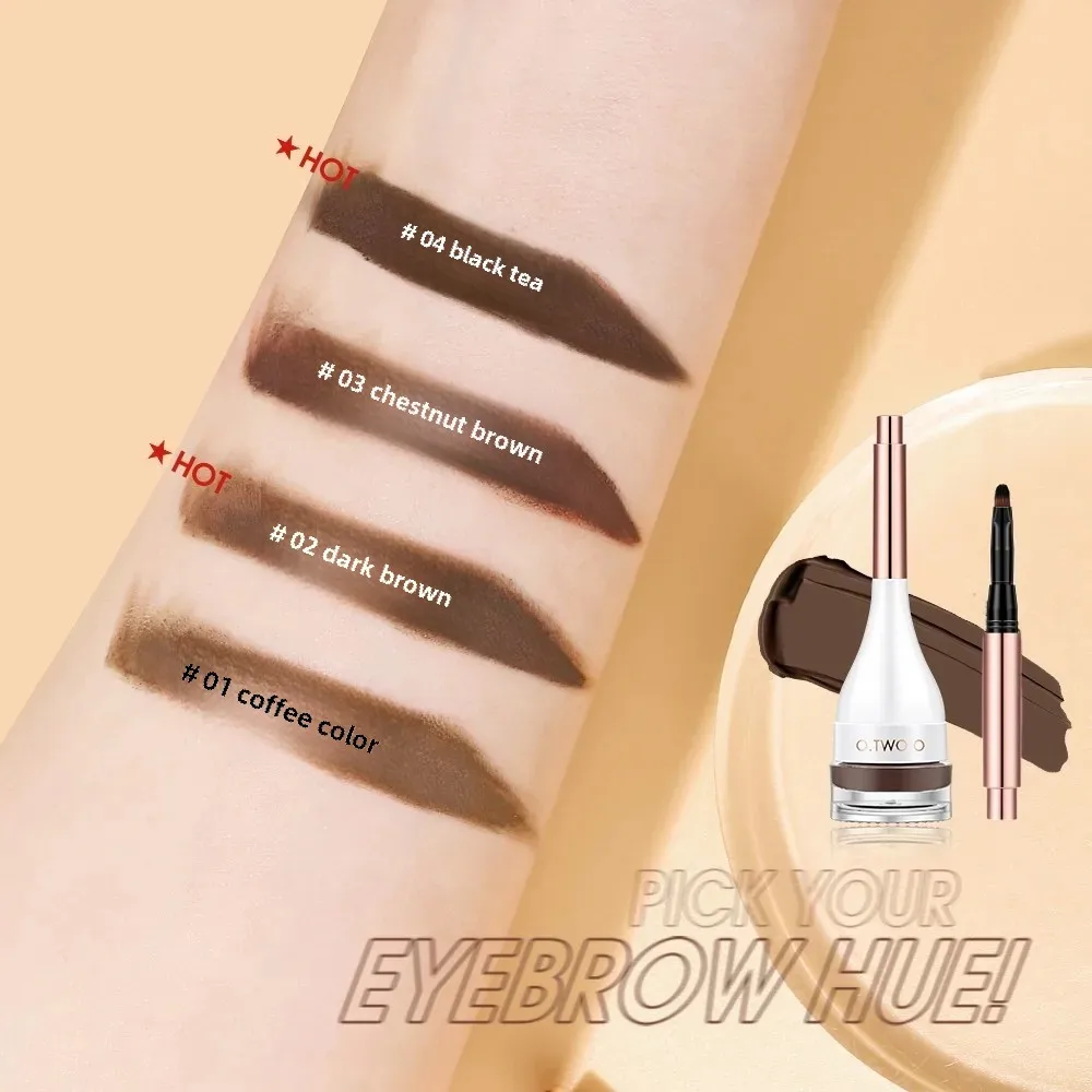 Pomada para cejas Natural, resistente al agua, textura cremosa, Gel para cejas altamente teñido, doble uso para delineador de ojos, maquillaje de belleza a prueba de manchas