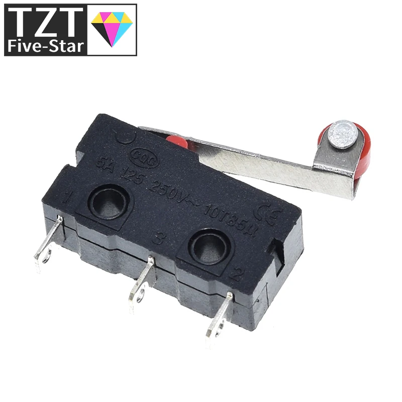 10/30 قطعة جديد مايكرو الأسطوانة رافعة الذراع عادة مفتوحة إغلاق الحد التبديل KW12-3 KW11-N