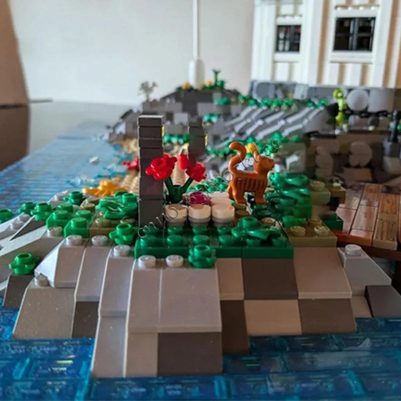 5489 PCS 하우스 스트리트 코스탈 아일랜드 하우스 노르드란드하우스 MOC 맞춤형 모듈식 블록 창의적 DIY 조립 장난감 선물