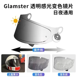 Photochromic Visor for Glamster Full Face Motorcycle Lens Uv Protection Waterproof Shield Capacete