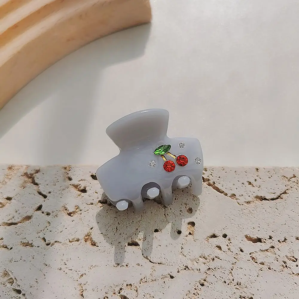 

Романтическая акриловая заколка для волос со стразами в Корейском стиле, заколка для волос с когтями, вишневая заколка для волос, головной убор