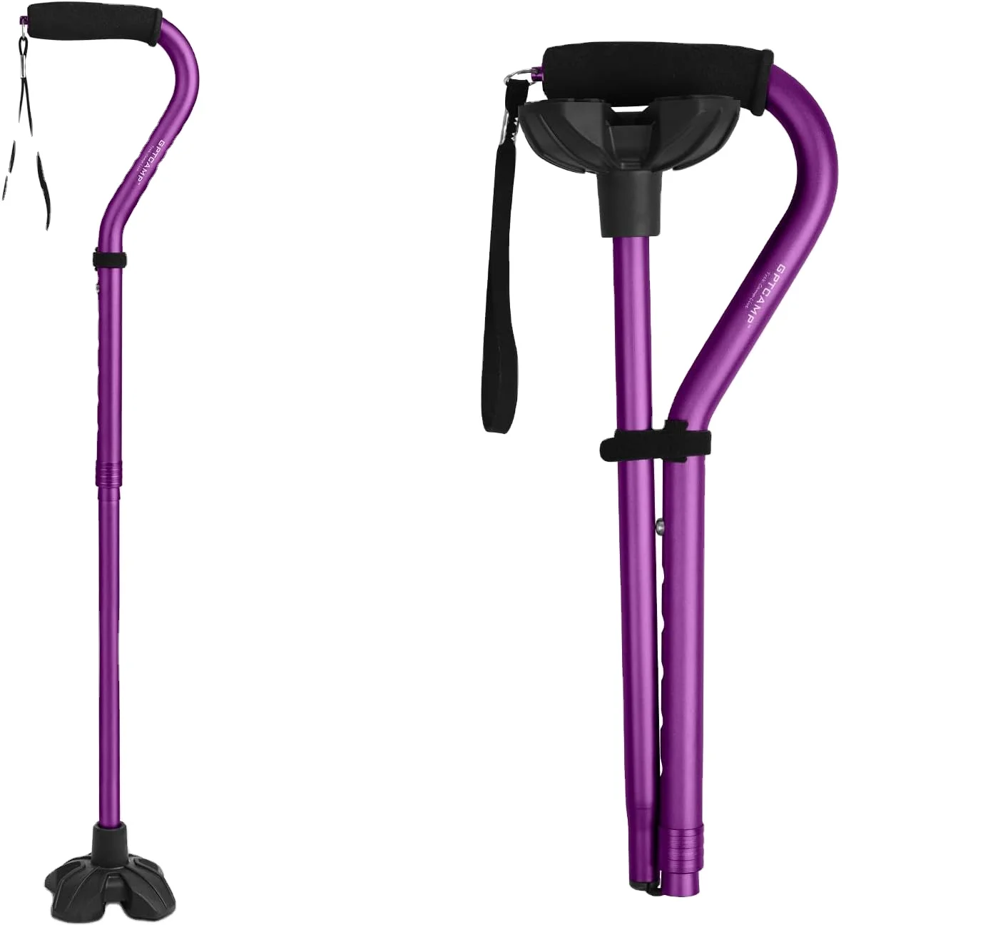AG KINGGEAR Collapsible Foldable Walking Cane Adjustable Lightweight Portable Walking Stick for Men Women