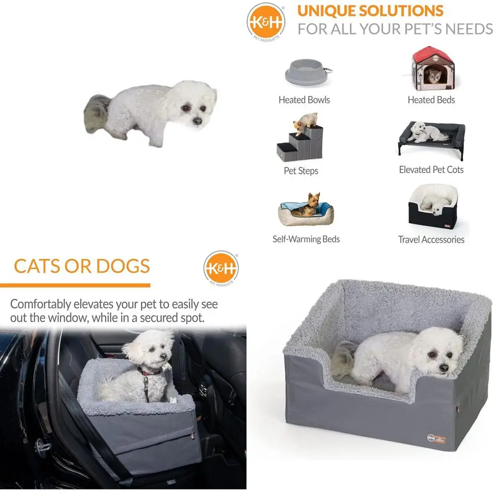 

Складное автокресло для собак и кошек - Большое серое автомобильное кресло для путешествий