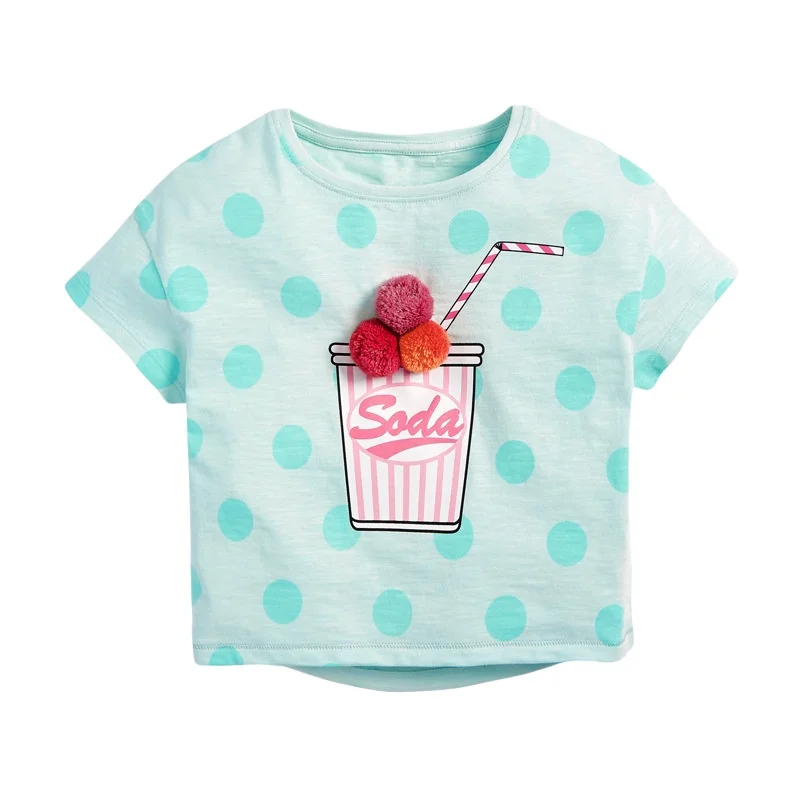 Little Maven Girls Summer Children's Clothing Kids Cartoon Bees T-shirt Short Sleeves Tops T-shirts Baby Casual Clothes