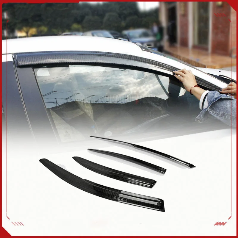 

Подходит для Mitsubishi Evolution Wing God, модифицированные детали EVO10, углеродное волокно, защита от погодного окна, дождь, бровь, оконный блок для бровей i