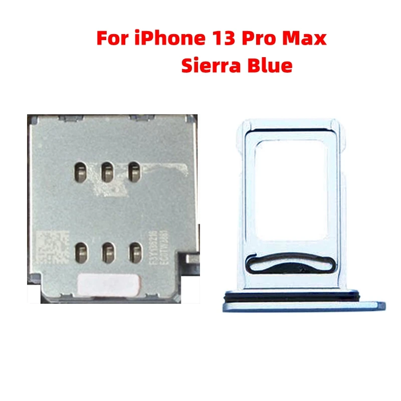 For iPhone 13 Pro 13Pro Max Dual Sim Card Tray + Sim Card Reader Connector Flex Cable Smartphone Replacement Parts