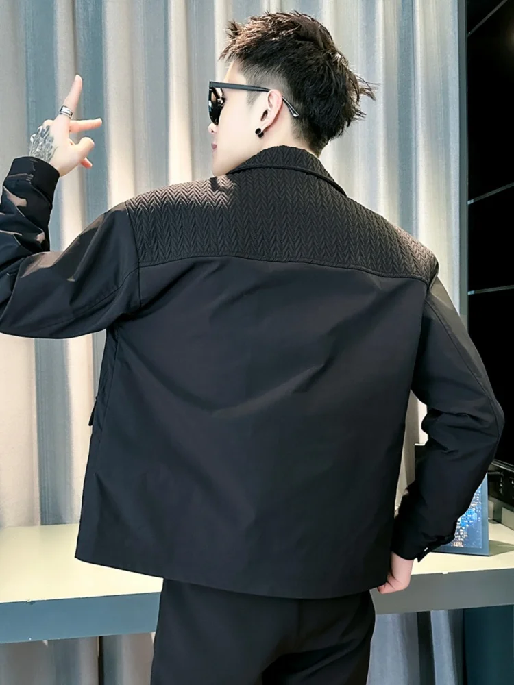 

Модная повседневная рабочая одежда для мужчин, весенне-осенняя молодежная универсальная новинка из полиэстера с длинной застежкой-молнией и надписью Pat...